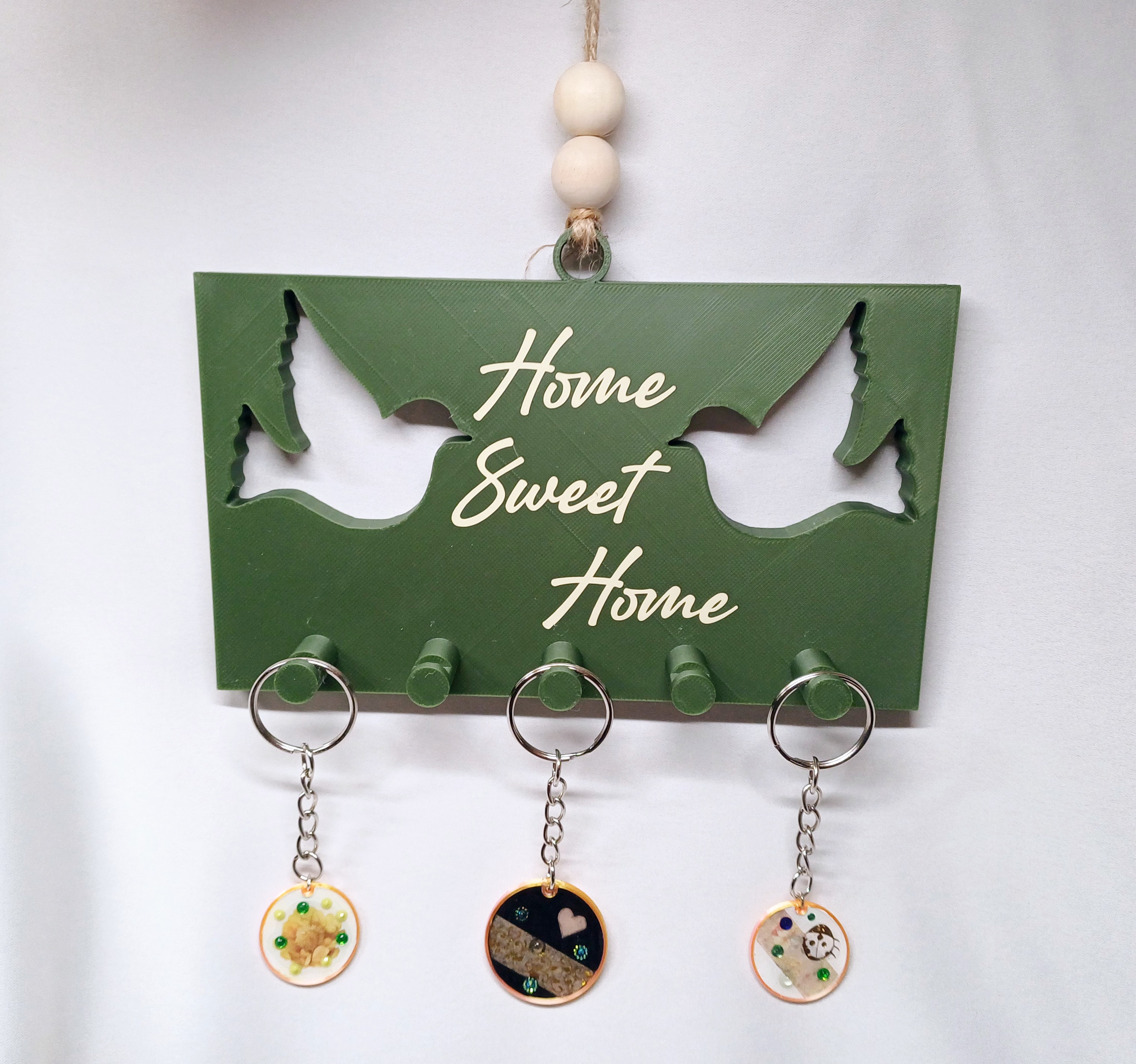 Home Sweet Home Yazılı Duvar Anahtarlığı Dekoratif Anahtar Askısı