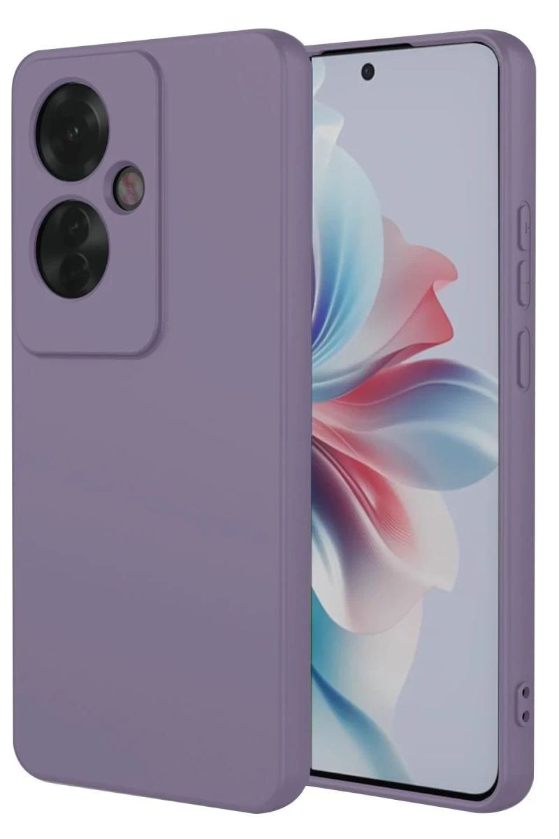 Oppo Reno 11F Uyumlu Kılıf First Silikon - Lila