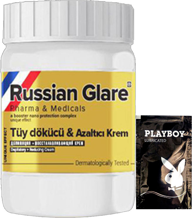 Playboy Rusian Glare Nano 50 ml Rus Merhemi Tüylere Krem + Yanında Jel