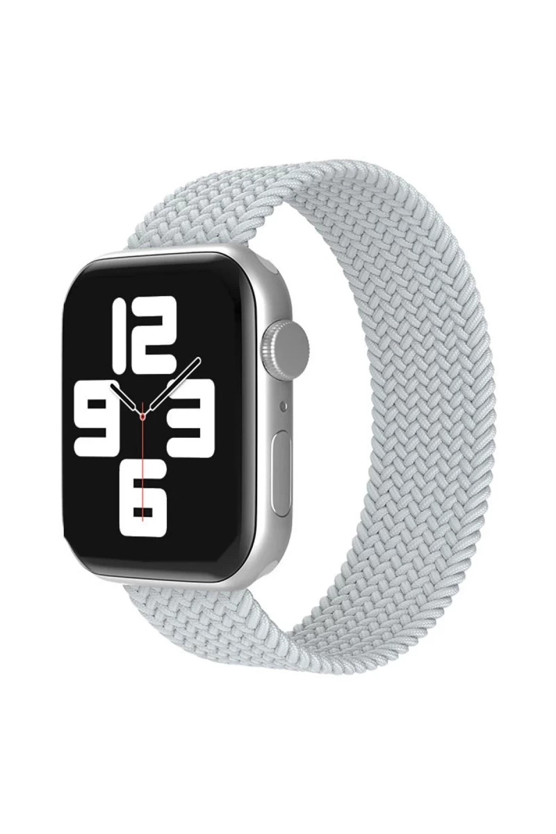 Apple Watch 38mm Uyumlu Ayarlı Solo Silikon Kordon - Beyaz