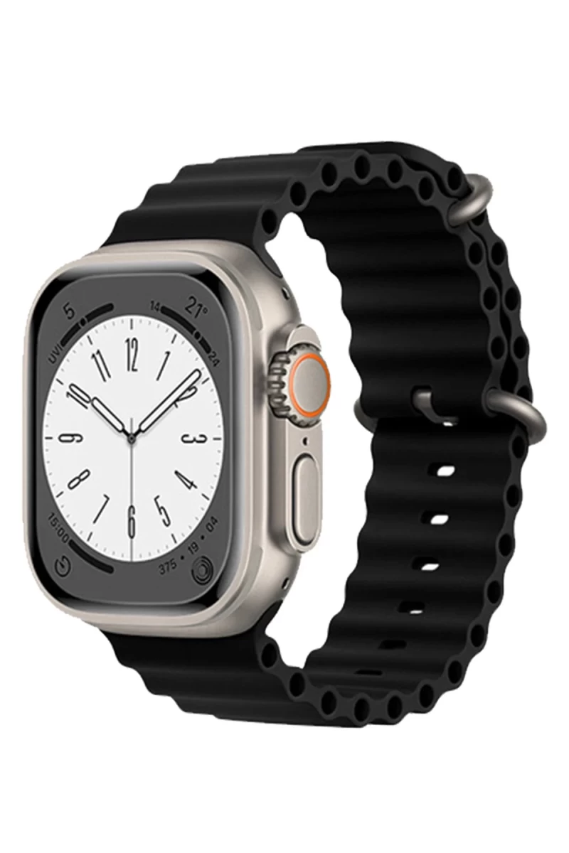 Apple Watch 38mm Uyumlu Ocean Kordon - Siyah
