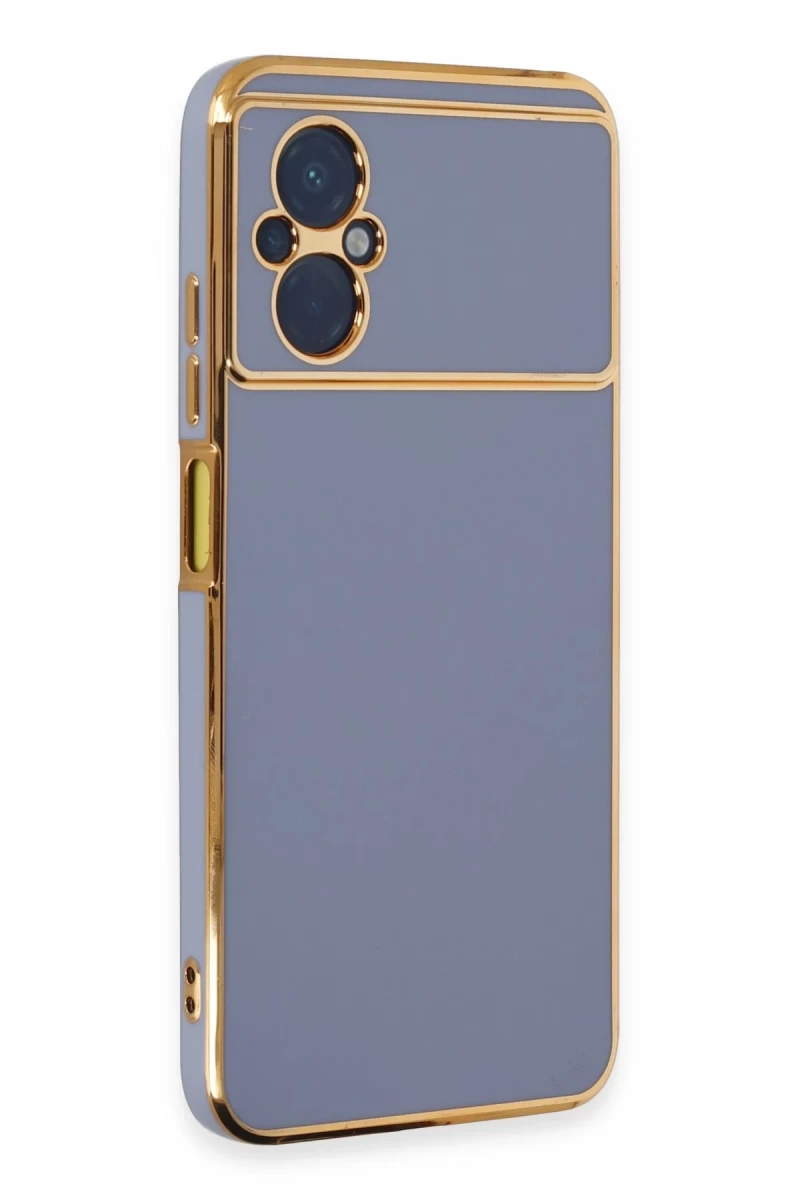 Xiaomi Poco M5 Uyumlu Kılıf Volet Silikon - Mavi