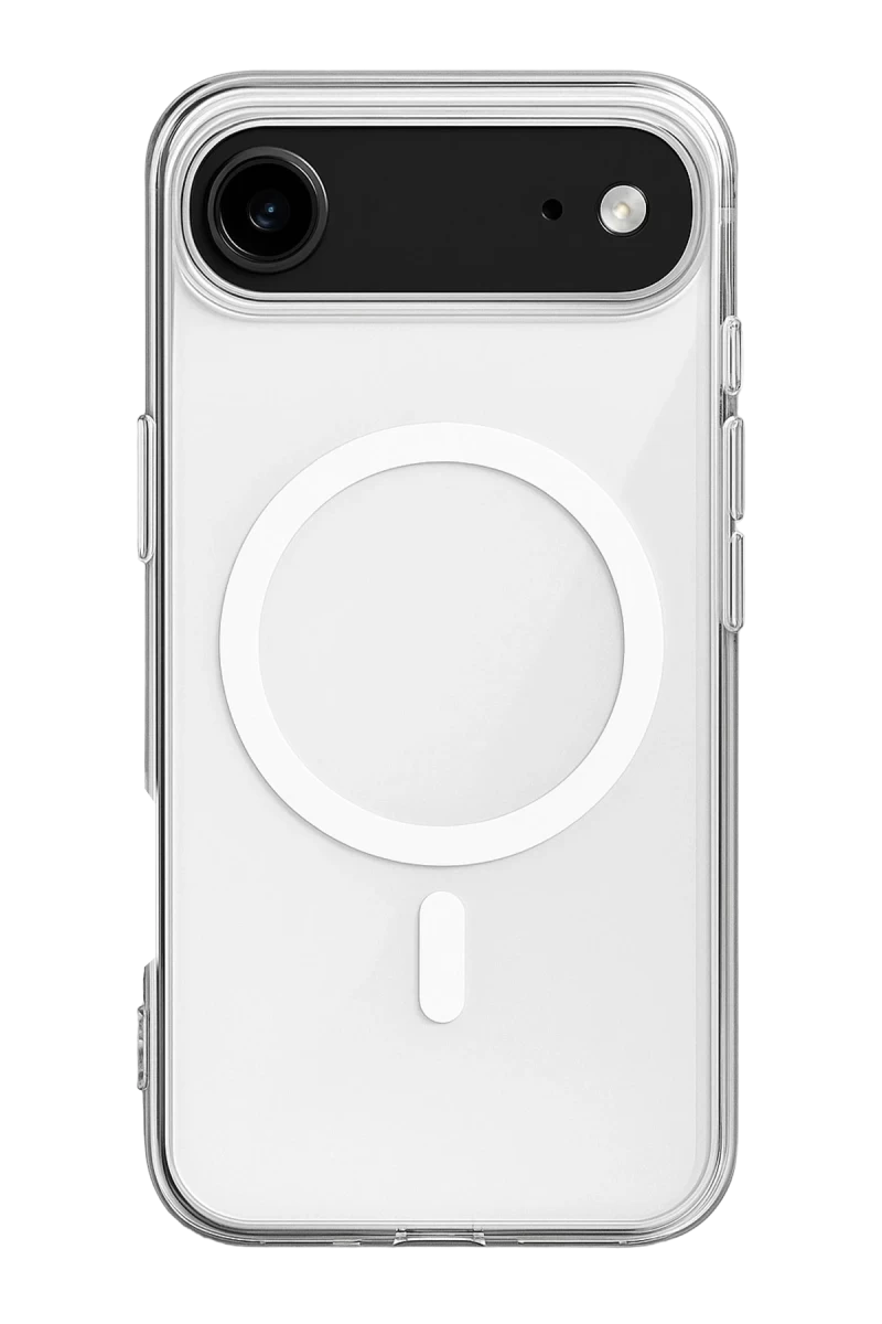 Apple iPhone 17 Uyumlu Air Uyumlu Kılıf Magneticsafe Şeffaf Silikon - Şeffaf