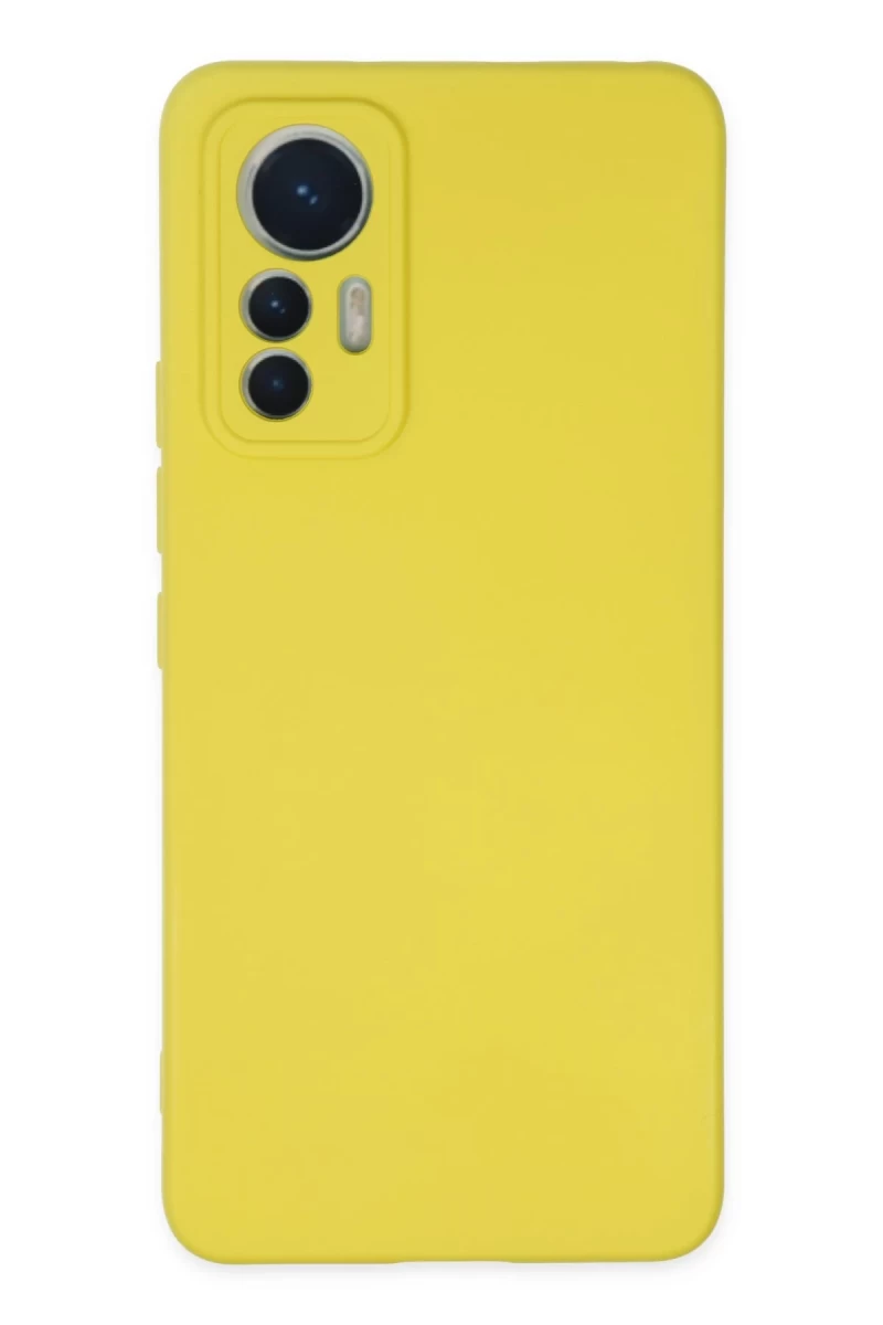 Xiaomi Mi 12 Lite Uyumlu Kılıf Nano içi Kadife Silikon - Sarı