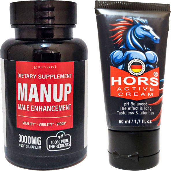 Manup Erkeklere Soft Gel Formunda 30 Lu Özel Enine Boyuna Şekillendirici + Hors Active Cream 50 ml Erkek Katılaştırıcı Krem