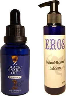 Eros Mucizevi  Black Snake Erkekler İçin For Men + Eros Natural Personal Lubricant 125  ml