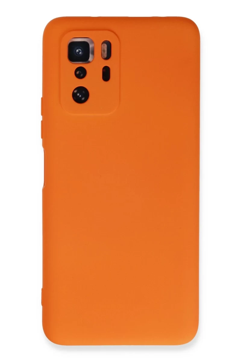 Xiaomi Poco X3 GT Uyumlu Kılıf Nano içi Kadife Silikon - Turuncu