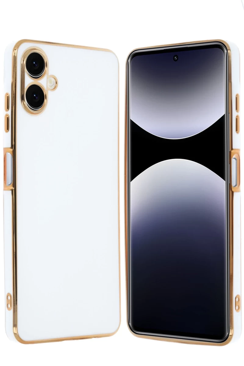 Samsung Galaxy A06 Uyumlu Kılıf Volet Silikon - Beyaz