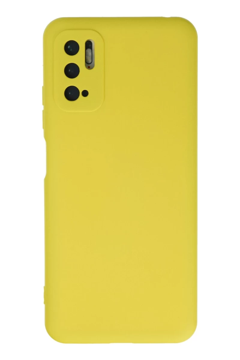 Xiaomi Redmi Note 10 5G Uyumlu Kılıf Nano içi Kadife Silikon - Sarı