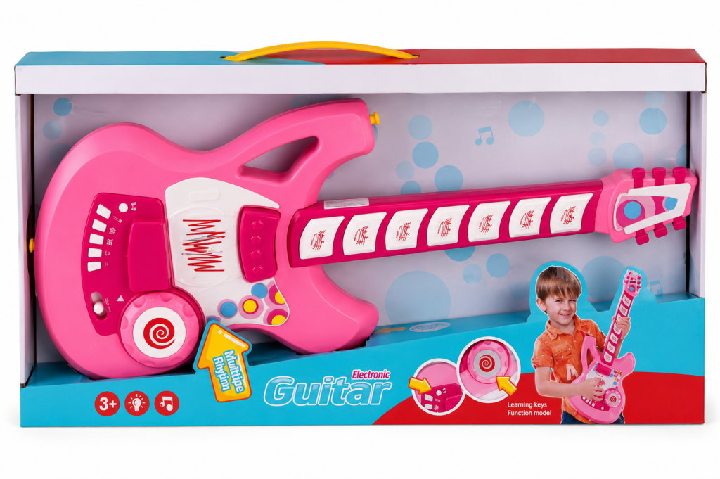 4933 GİTAR FONK TUŞLU ASKILI PEMBE SESLİ