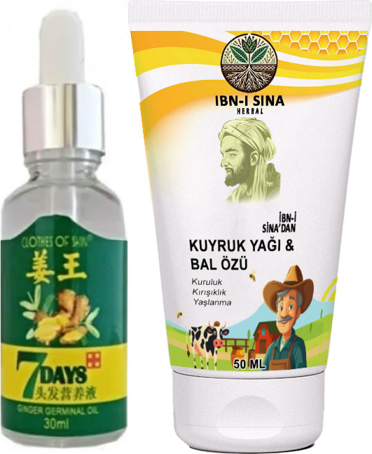 7 Days Saçlara Serum + Ibn-I Sina Kuyruk Yağlı Bal Özlü Bay Bayan Yüzkremi 50 ml