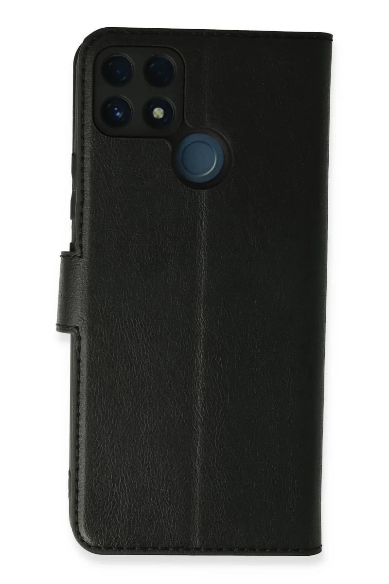 Realme C25 Uyumlu Kılıf Trend S Plus Kapaklı Kılıf - Siyah
