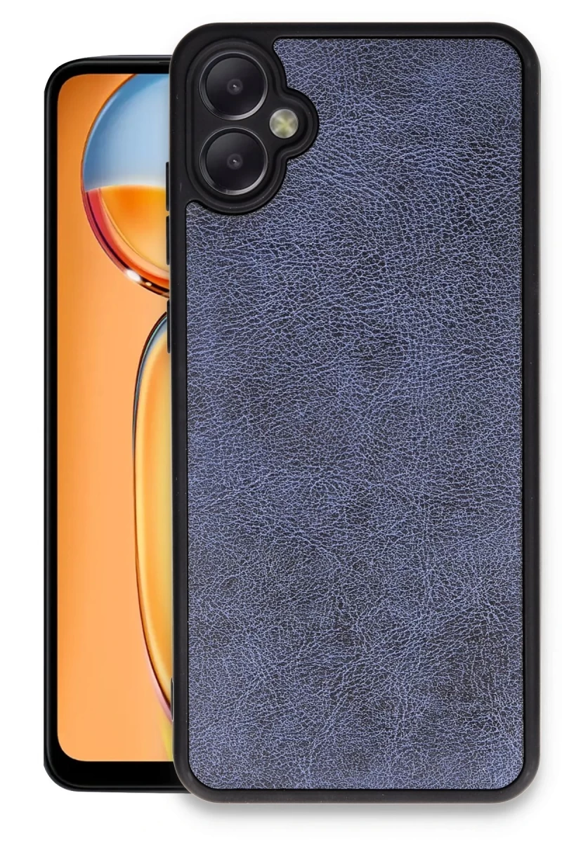 Samsung Galaxy A06 Uyumlu Kılıf Aras Deri Kapak - Lacivert