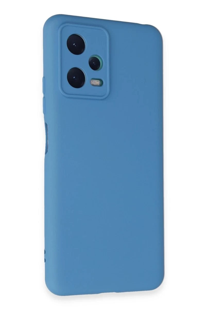 Xiaomi Redmi Note 12 5G Uyumlu Kılıf Nano içi Kadife Silikon - Mavi