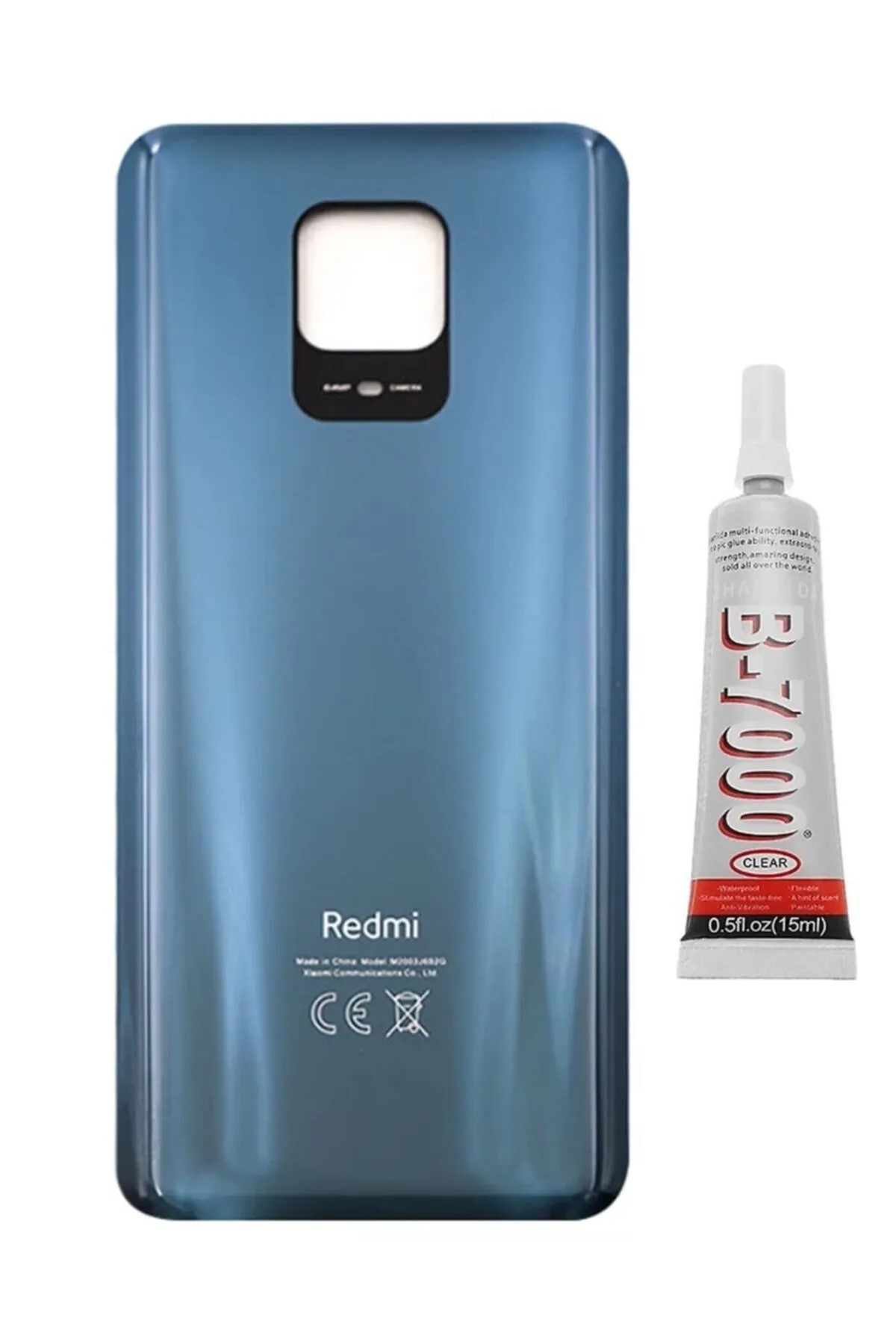 Redmi Note 9s Uyumlu - Note 9 Pro Arka Pil Kapağı Yapıştı