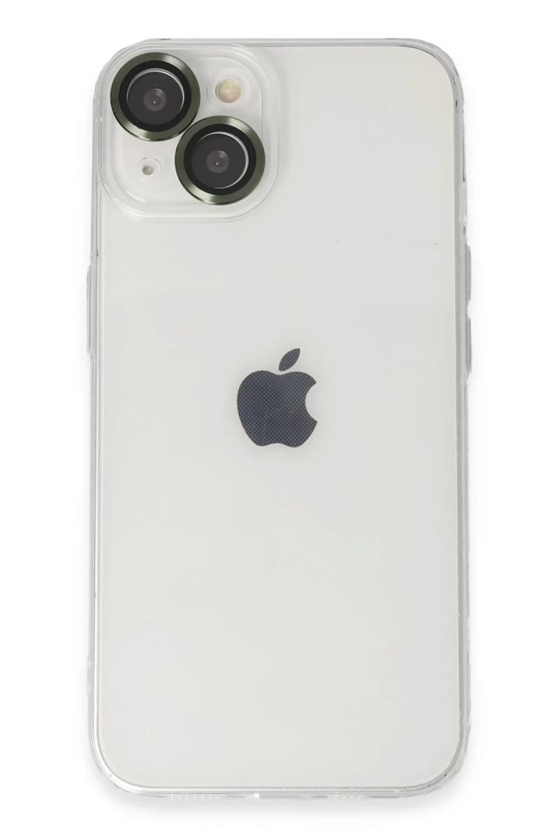 Apple iPhone 14 Uyumlu Kılıf Luko Lens Silikon - Yeşil