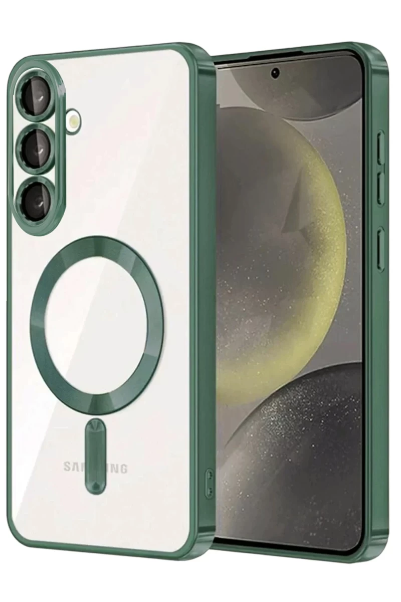 Samsung Galaxy S25 FE Uyumlu Kross Magneticsafe Kapak - Koyu Yeşil