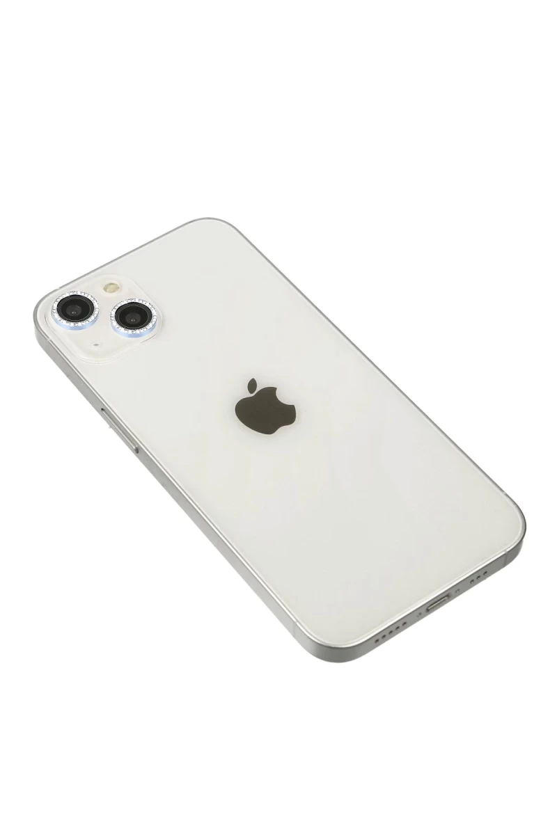 Apple iPhone 14 Uyumlu Diamond Kamera Lens - Sierra Blue