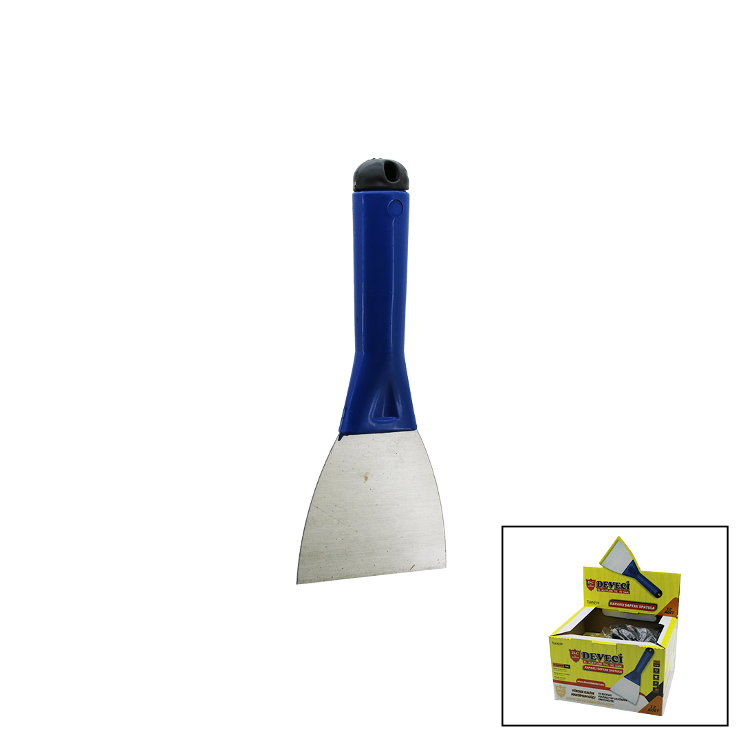 Metal Kazıma Spatulası 100 mm Kapaklı Plastik Saplı (No:10)
