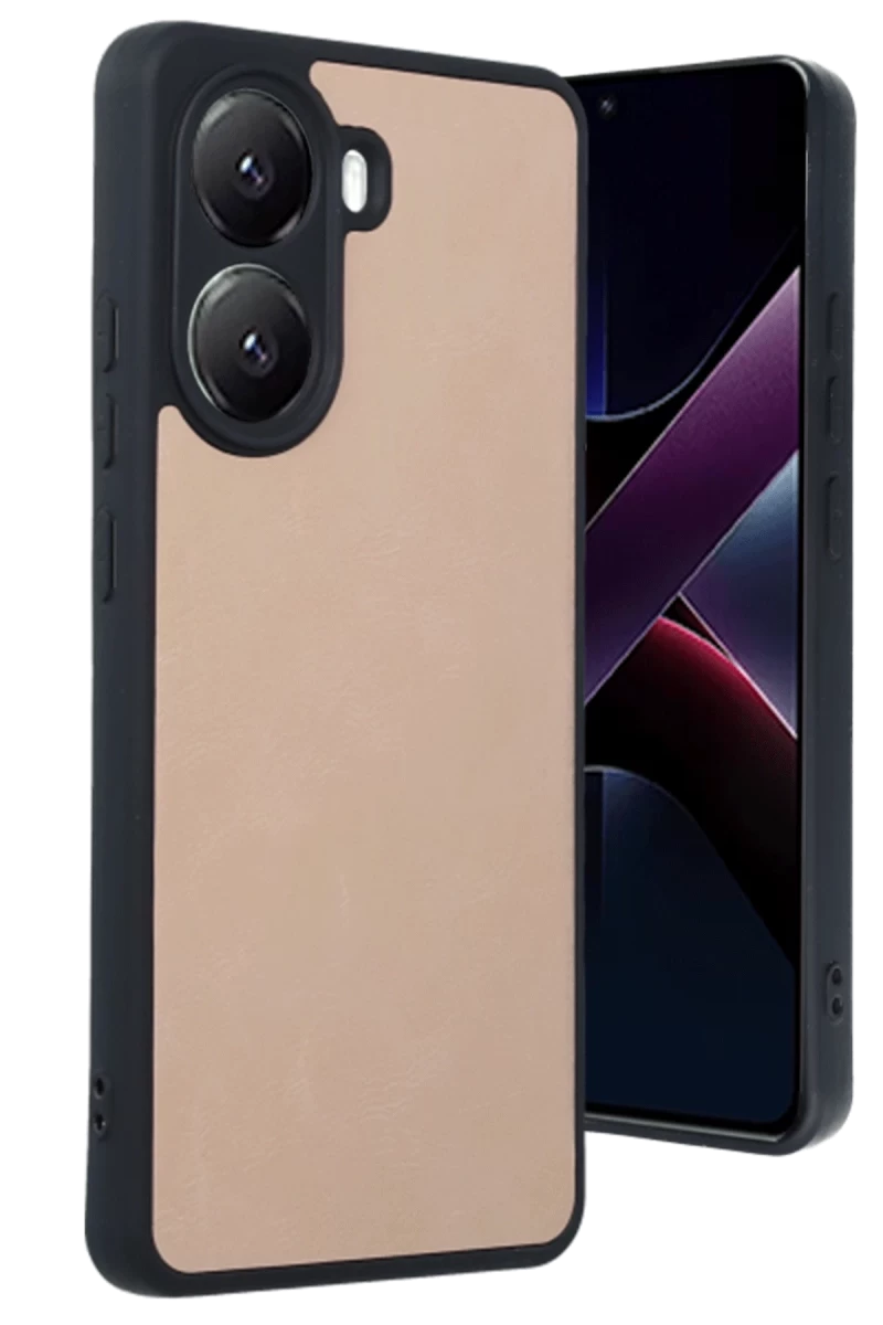 Xiaomi Poco X7 Pro Uyumlu Kılıf Aras Deri Kapak - Pudra